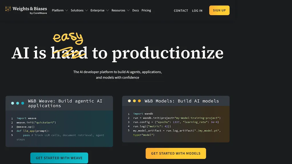 wandb.ai screenshot