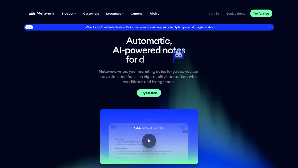 Metaview screenshot