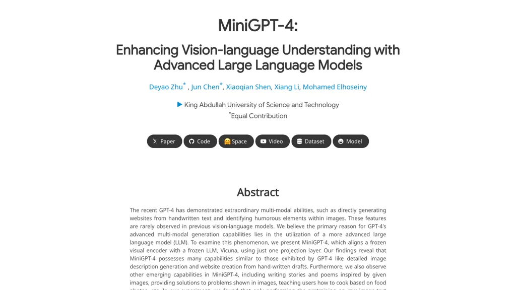 Minigpt-4