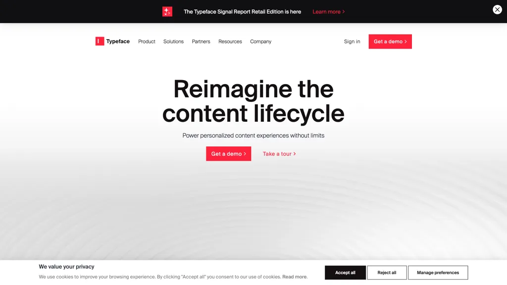 Typeface screenshot