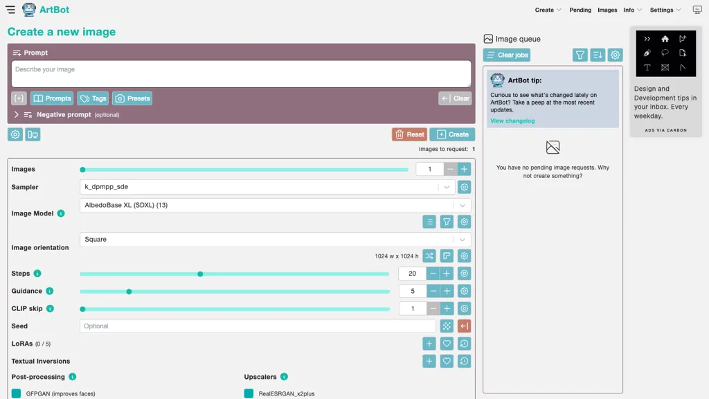 ArtBot screenshot
