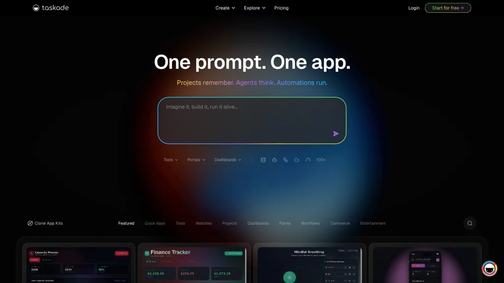 Taskade screenshot