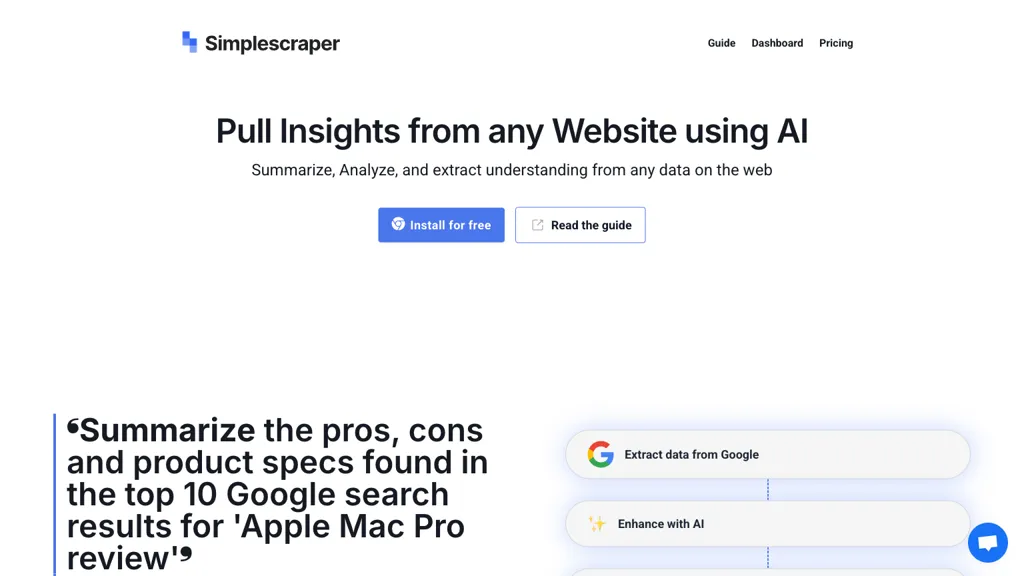 Simplescraper screenshot