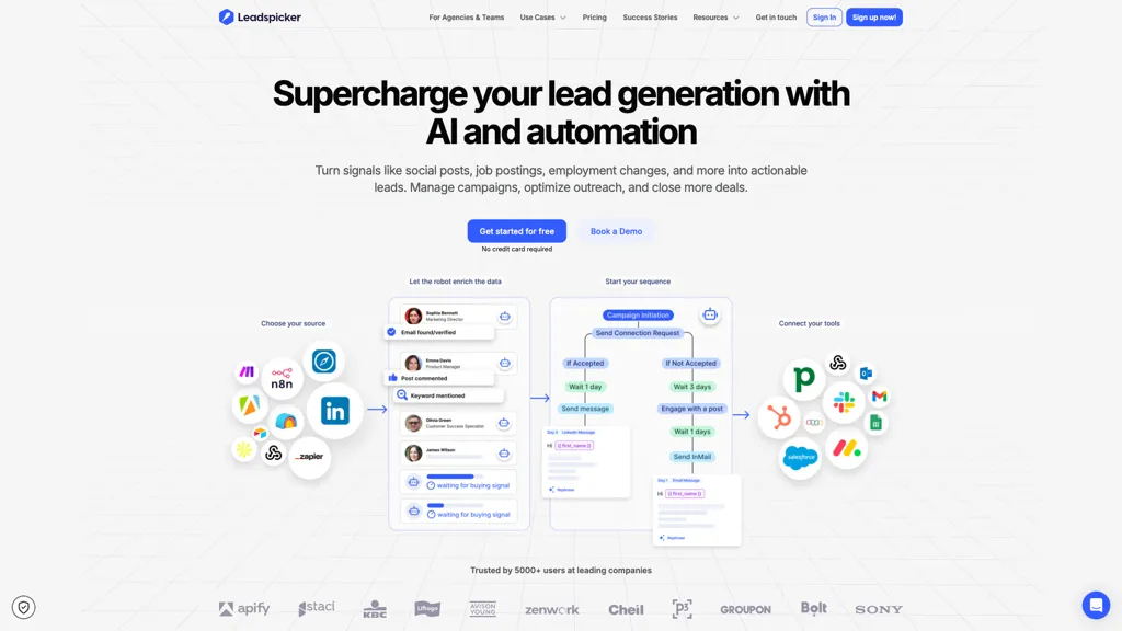Leadspicker screenshot