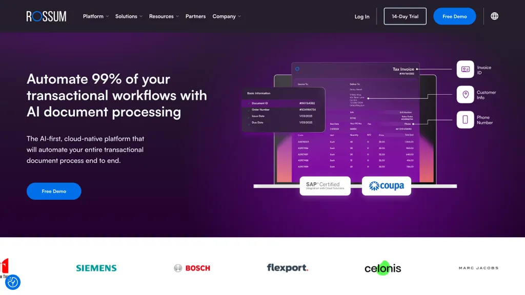 Rossum.ai screenshot
