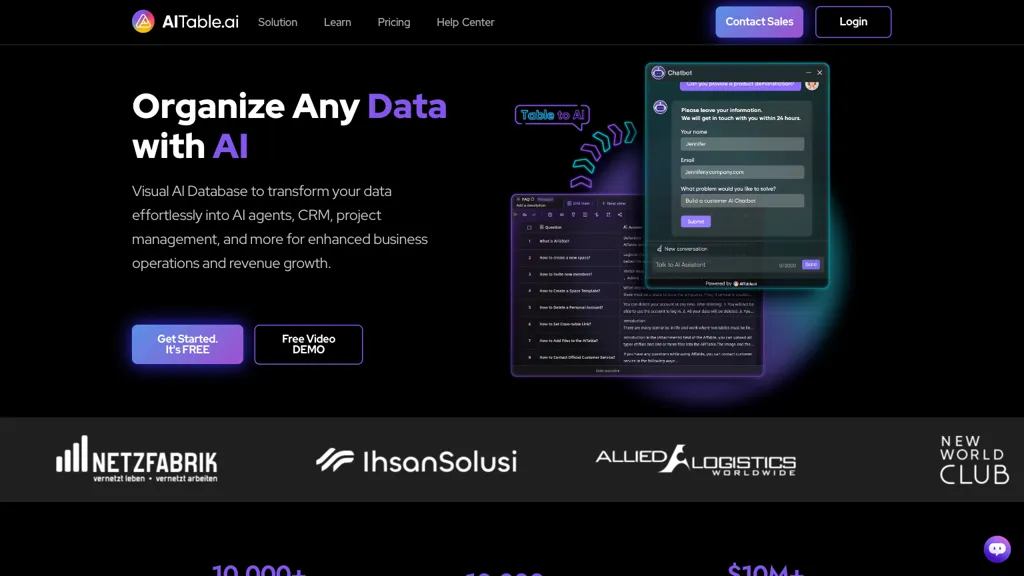 AlTable.ai screenshot