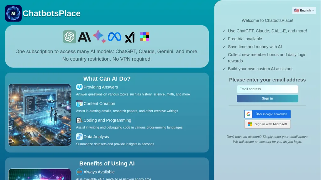 ChatbotsPlace screenshot