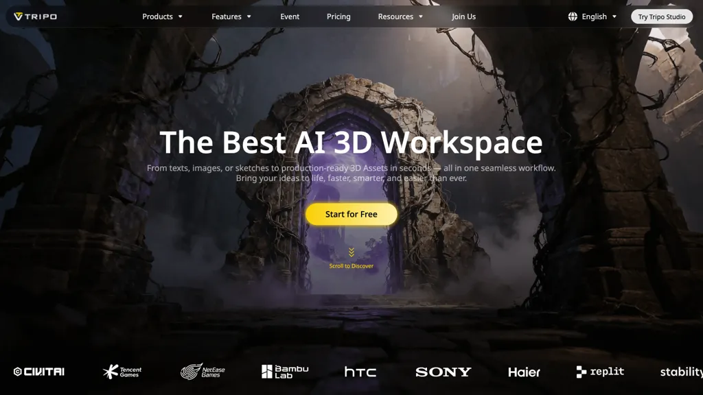 Tripo3D screenshot