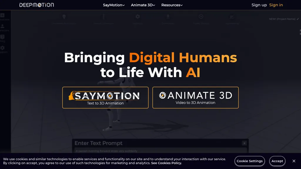 DeepMotion screenshot