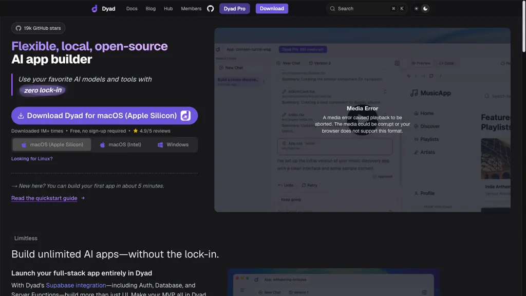 Dyad screenshot