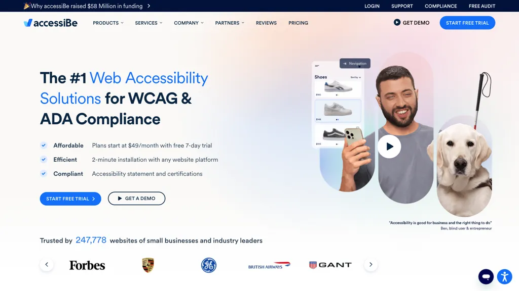 accessiBe screenshot