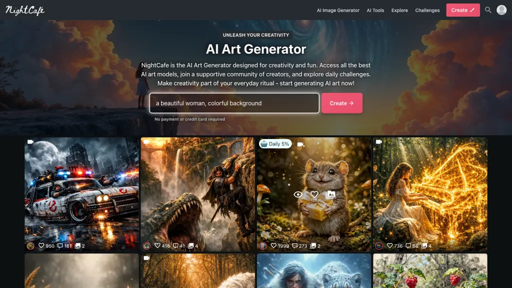 NightCafe Creator screenshot