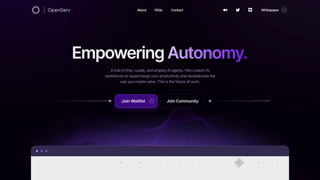 Openserv screenshot