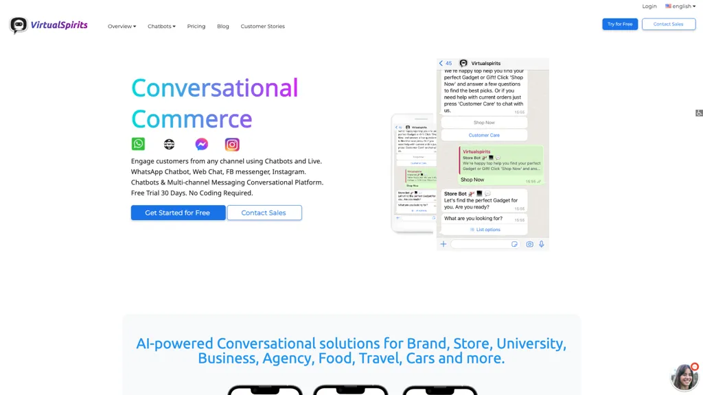 Virtualspirits.com screenshot