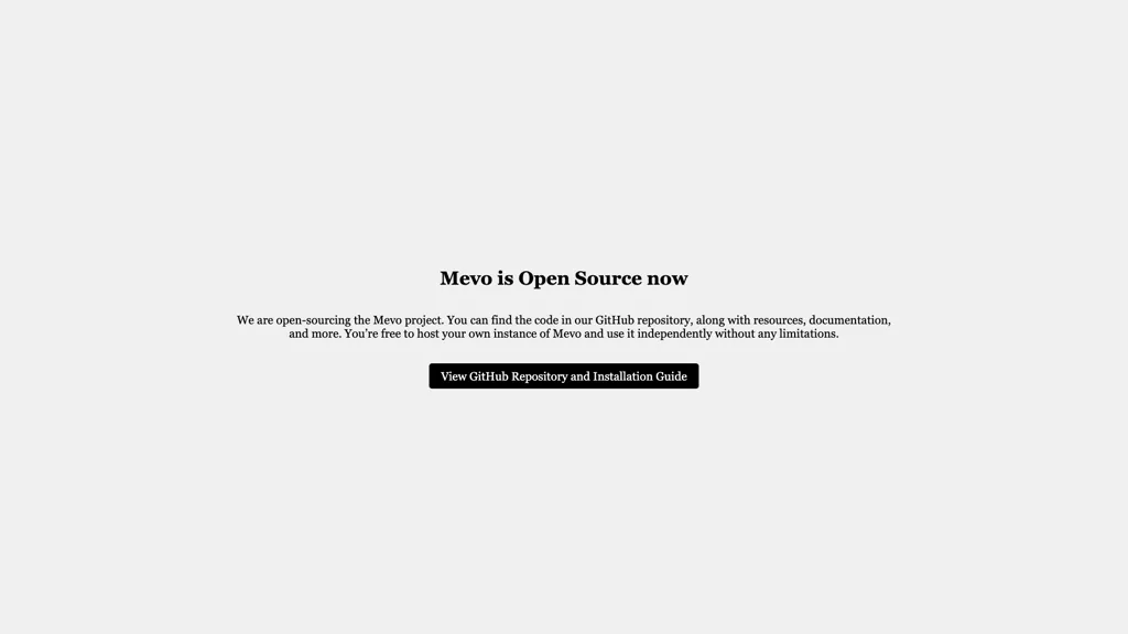 Mevo screenshot