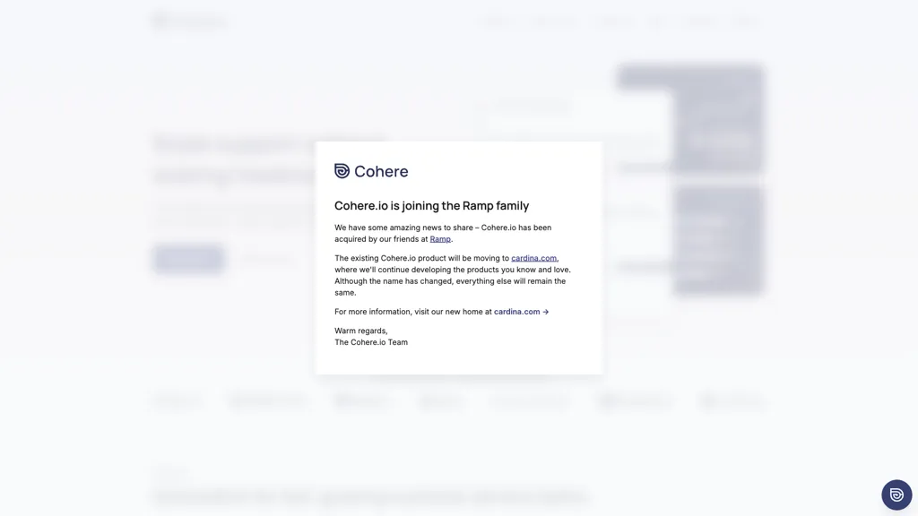 Cohere screenshot