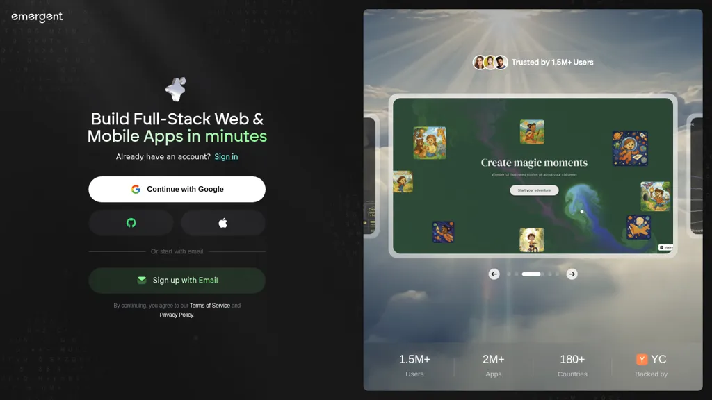 Emergent screenshot