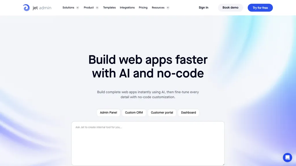 Jet Admin screenshot