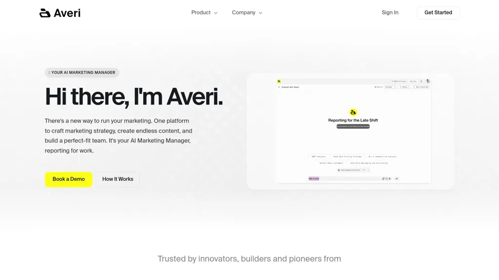 Averi screenshot