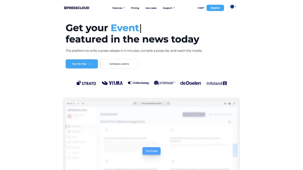 Presscloud.ai screenshot