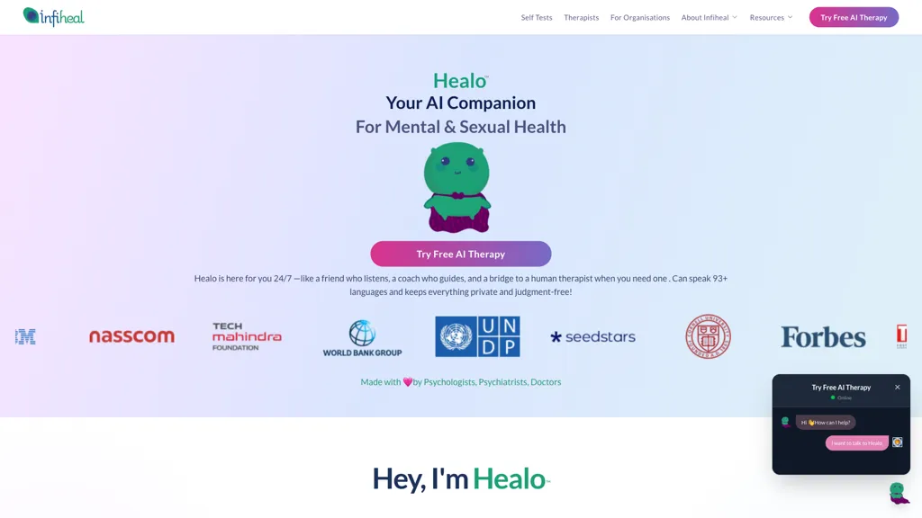 Infiheal screenshot