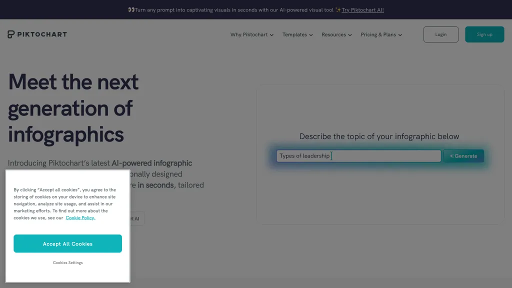 Piktochart screenshot