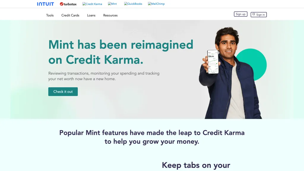 Mint screenshot