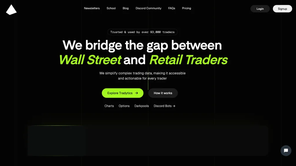 Tradytics screenshot