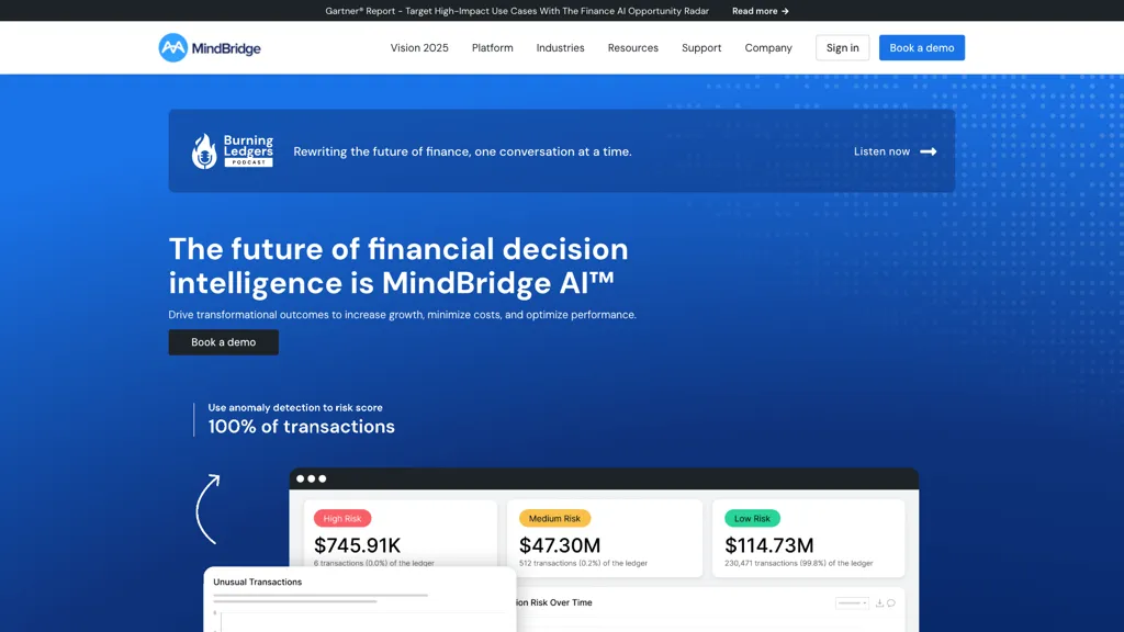 mindbridge.ai screenshot