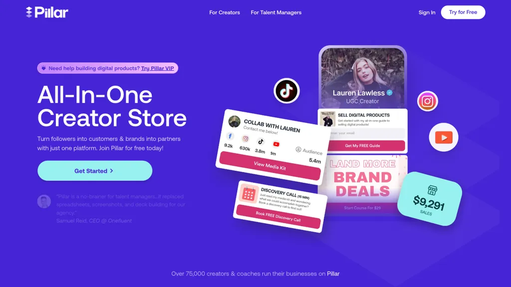 Pillar screenshot