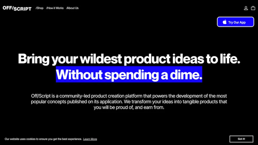 Off/Script: Design, Earn, Shop screenshot