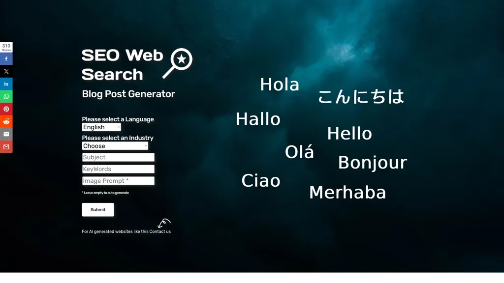Blog Post Generator screenshot