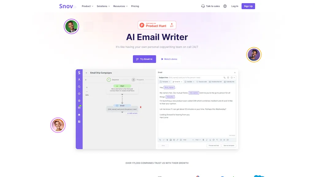 Snov Email Writer screenshot