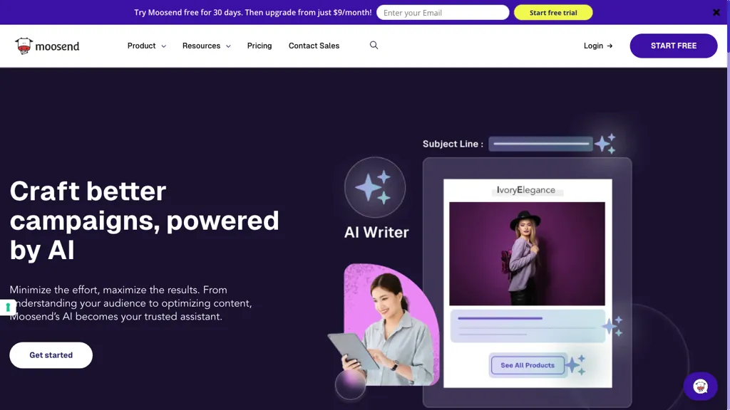Moosend screenshot