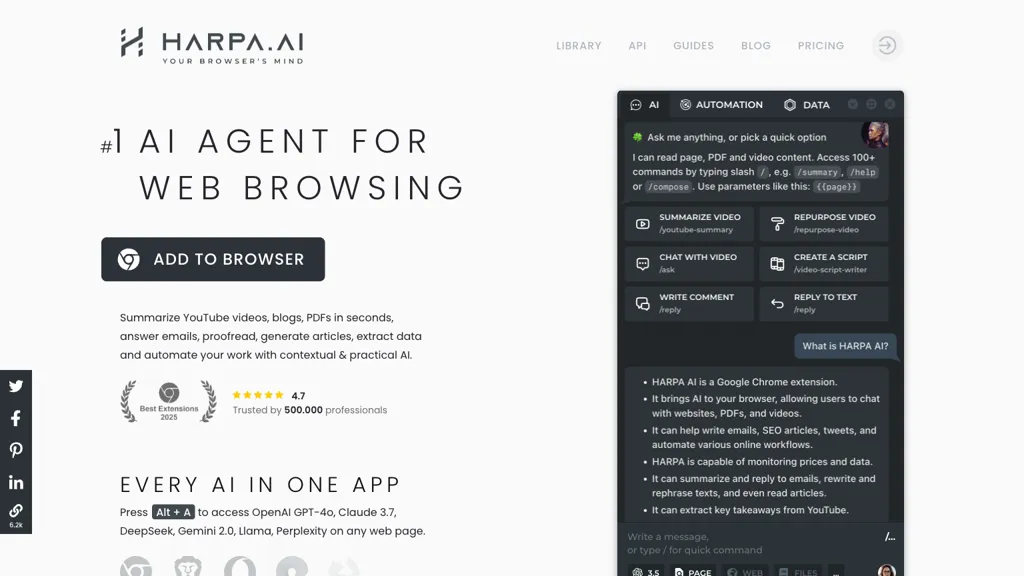 Harpa.ai screenshot
