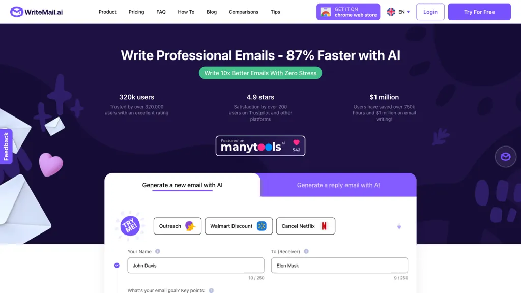 Writemail screenshot