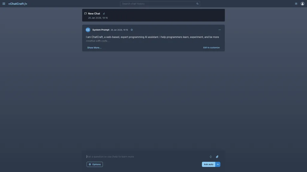 Chatcraft screenshot