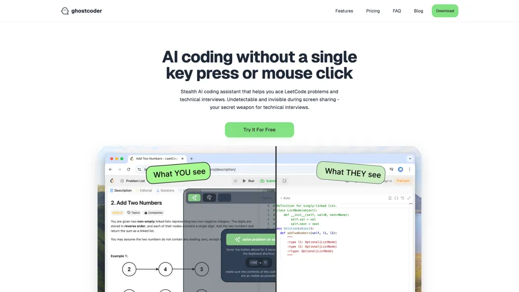 GhostCoder screenshot