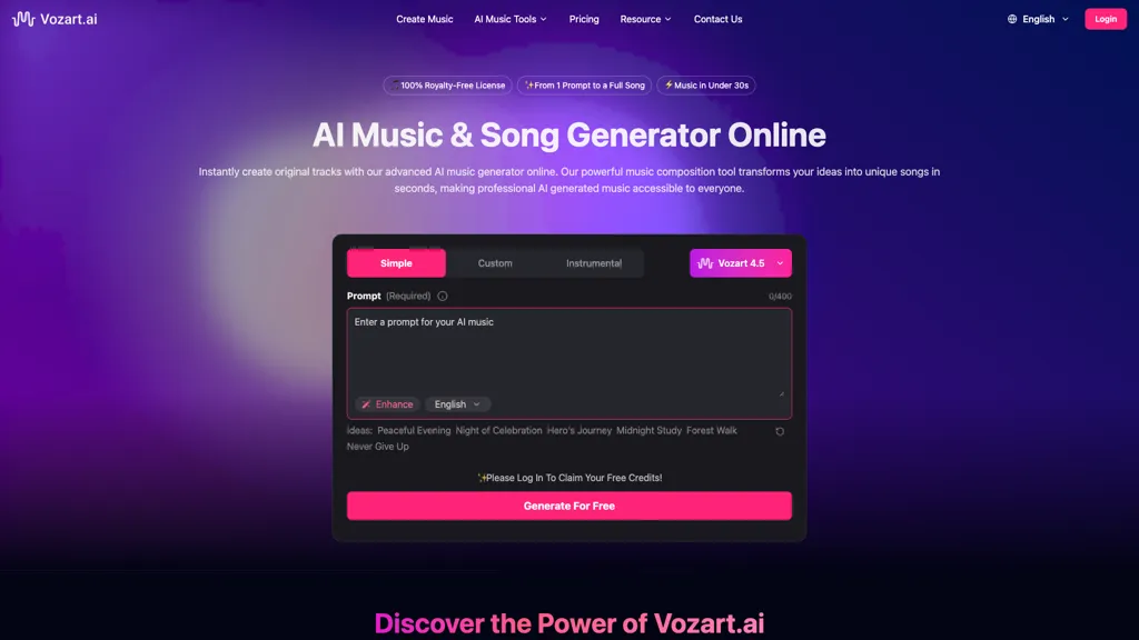 Vozart screenshot