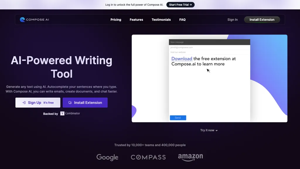 Compose screenshot