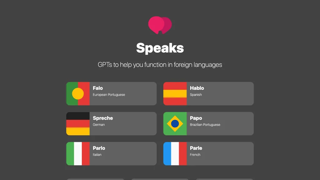 Speaks screenshot