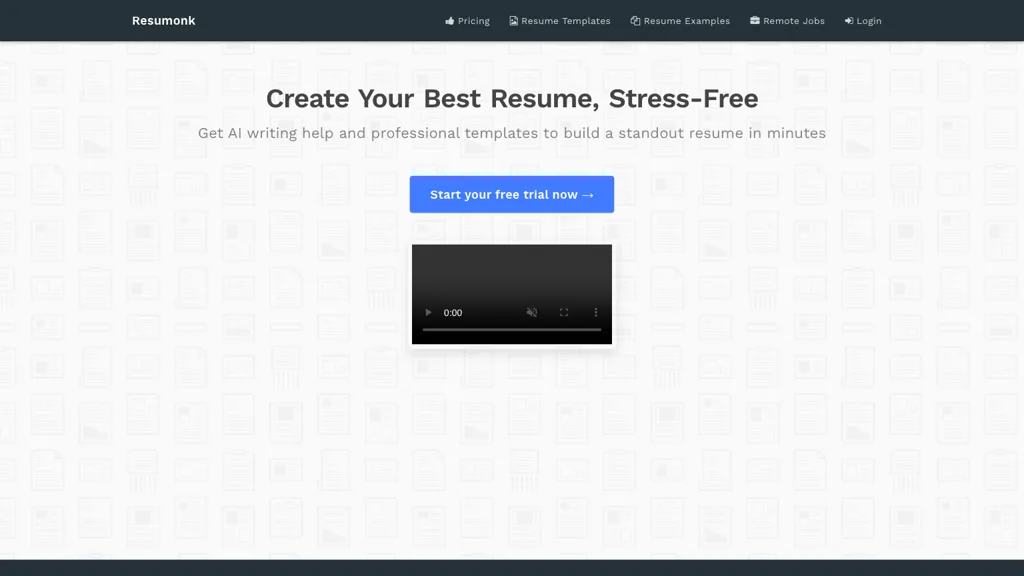 Resumonk screenshot