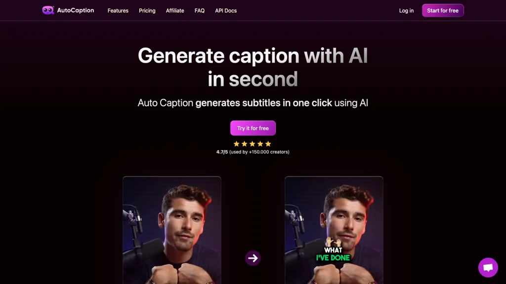 AutoCaption screenshot