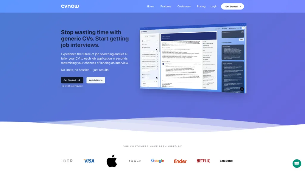 cvnow.ai screenshot