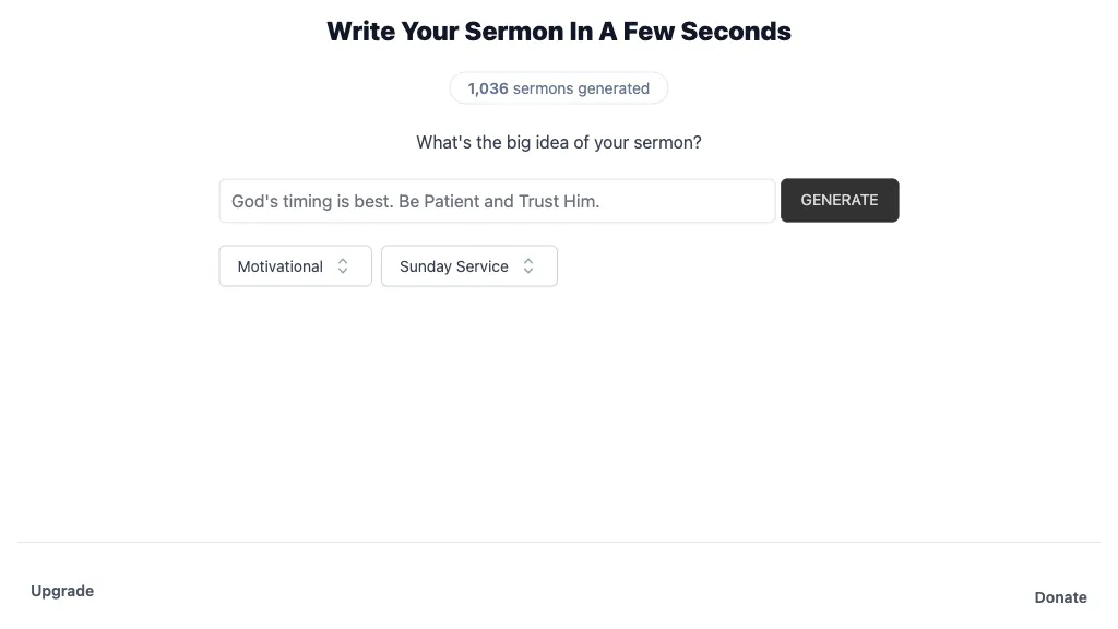 SermonGPT screenshot