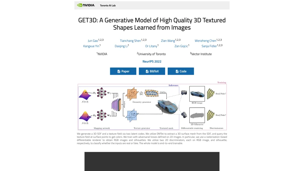 GET3D (Nvidia) screenshot