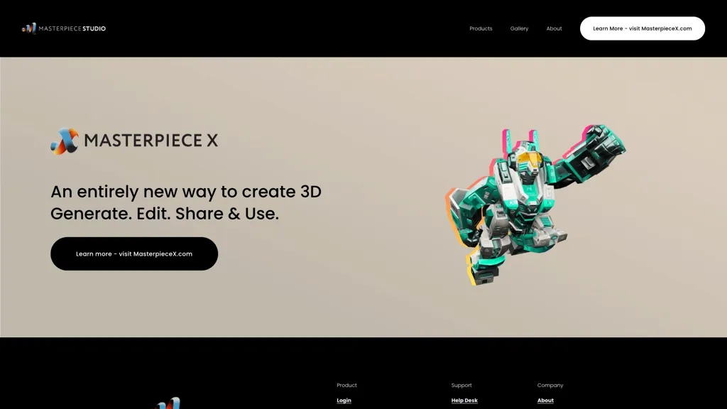 Masterpiece studio screenshot