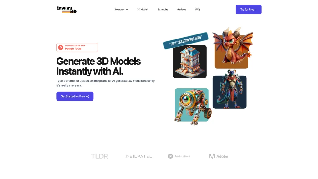 Instant3d.ai screenshot