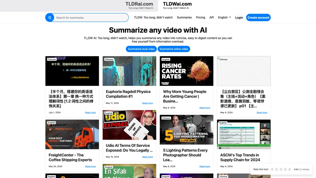 TLDWAI screenshot