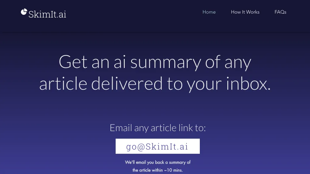 SkimIt.ai screenshot